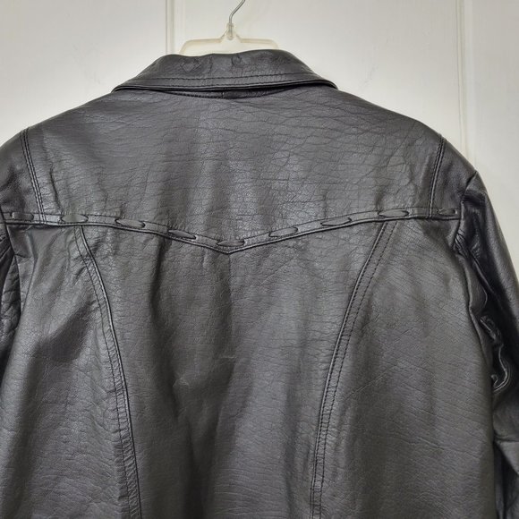 Unik International Black Leather Jacket Showroom Sample - Picture 7 of 7